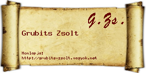 Grubits Zsolt névjegykártya
